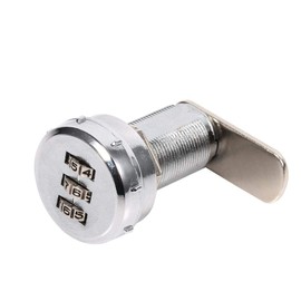 3 Digit Code Combination Cam Lock Zinc Alloy Silver Convenient Cabinet Security Password Coded Lock Household Wardrobes Drawers(3#)
