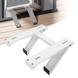 LBG Products Window Air Conditioner Bracket,Heavy Duty AC Support with 2 Arms,Up to 200lbs,Fit 5,000-22,000 BTU AC Units,Easy to Assemble Window AC Brackets