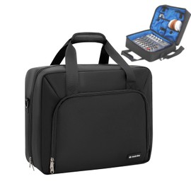 Audio Mixer Carry Bag with Padding, Large DJ Controller Bag for Mixer, Music Studio Equipment, Cable, Podcast Accessories, Travel Storage Bag for DJ Accessories, Tote Bags (Bag Only)