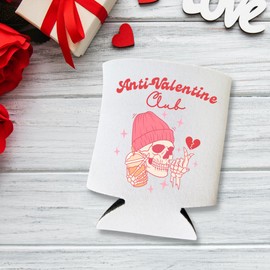 Anti-Valentine Beer Can Coolers, Anti-Valentine Club, Funny Valentine's Beer Coolies, Drink Accessory, Valentine's Gift and Party Favors