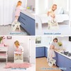 Onasti Toddler Step Stool Foldable Kids Step Stool,Bathroom Stool for