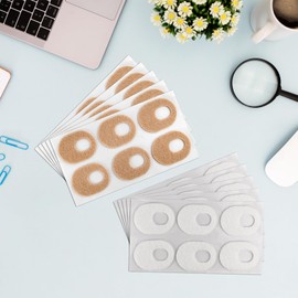 30 Pcs Oval Shape Callus Pads for Feet - Self-Stick Adhesive Cushions (White, Large)