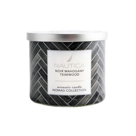 Nautica Noir Mahogany Teakwood Scented Candle Large