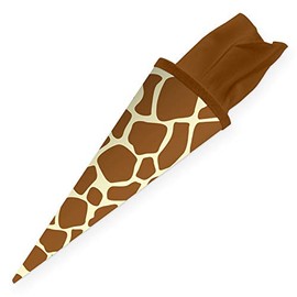 itenga sibling school cone - 35 cm, animals, animal pattern, gift packaging, school cone, sugar bag, felt closure, children / adults, Giraffe