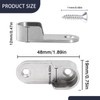 16 PCS Silver Oval Closet Rod End Supports Polished Chrome