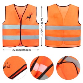 Yewong 4 Pieces Blaze Orange Hunting Vest and Baseball Cap Combo for Men Women Hunting Hiking Outdoor Sports (Orange Beanie)