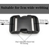 Dual Adjustable Quick Side Release Buckles Clips Snaps, Extra Thick