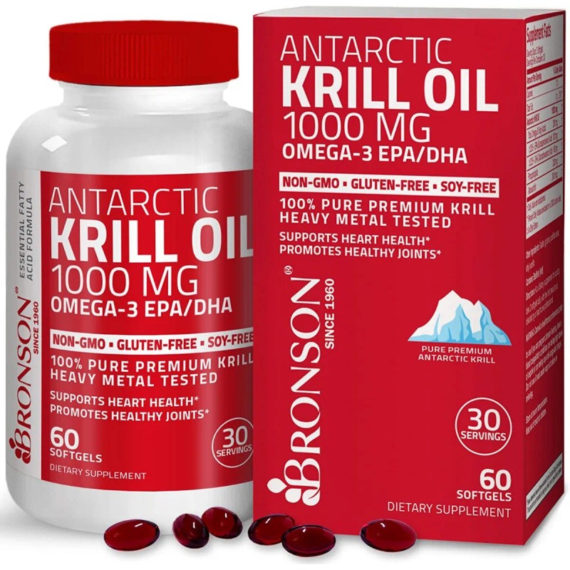 Aceite De Krill 1000mg 60 Capsulas Omega 3 Dha Epa