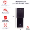 Waiter Wallet Jr Clear Pocket Insert | Add Cheat Sheet