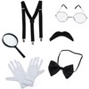 Tigerdoe Detective Costume - 7 Pc Spy Kit Accessories -