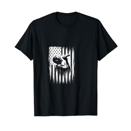 Singing Silhouette American Flag USA Flag T-Shirt