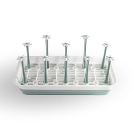 L-WASH Large Countertop Bottle Drying Rack - Ideal for Insulated Water Bottles, Drinking Glasses, Sports Bottles, Baby Bottle Drying Rack, Tumblers, Mugs, Bottle Washer