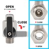 ChillWaves Brass Mini Ball Valve, Shut Off Switch Ball Valve