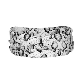 Breathable,Lightweight Snake Skin Black and White Print Sports Sweatband,Running,Yoga,Gym,Cycling,Basketball