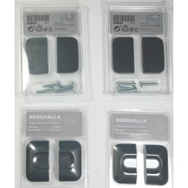 IKEA 4x 2 pack Ikea BERGHALLA Handle Cabinet/Drawer Pull 2 3/16" Gray 603.228.56 NEW