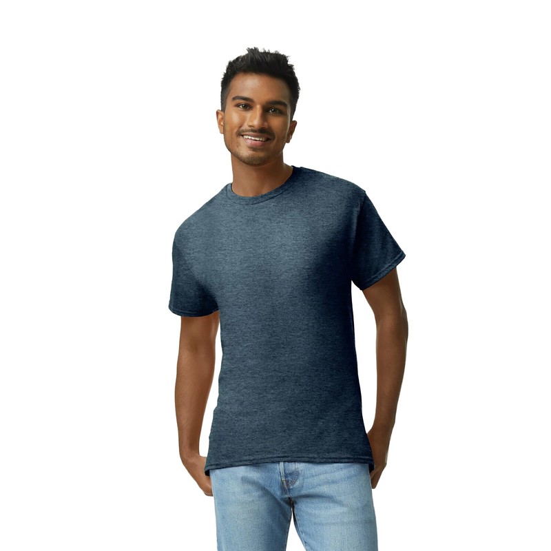 Gildan Adult Ultra Cotton T-Shirt, Style G2000, Multipack, Heather Navy