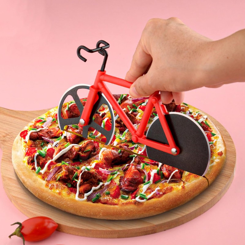Alnicov Bike Pizza Cutter Pizza Cutter Wheel Stainless Steel Super