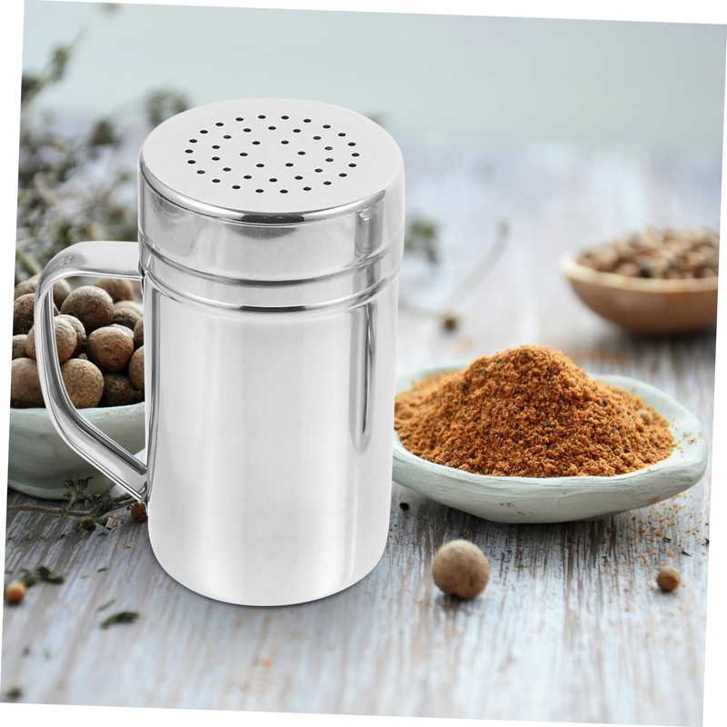 SHOWERORO 3pcs Stainless Steel Powdered Sugar Shaker Baking Duster Lid