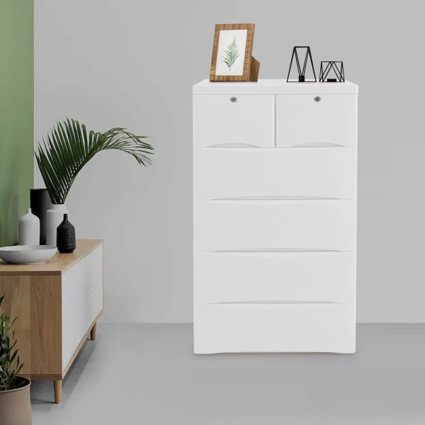 GDRASUYA10 6 Drawer Dresser Drawer Chest Mobile Storage Cabinet Office