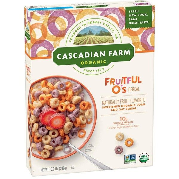 Cascadian Farm Fruitful O's, Organic Cereal, 10.2 oz