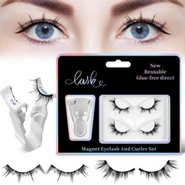 Magnetic Eyelashes - 2 Pairs Natural Look Magnetic Eyelashes - Reusable 3D Magnetic Lashes Without Eyeliner or Glue - Magnetic Eyelashes with Applicator