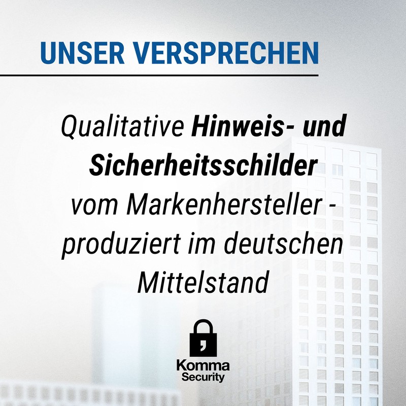 Komma Security Achtung Videoüberwachung Sign 30 x 20 cm –