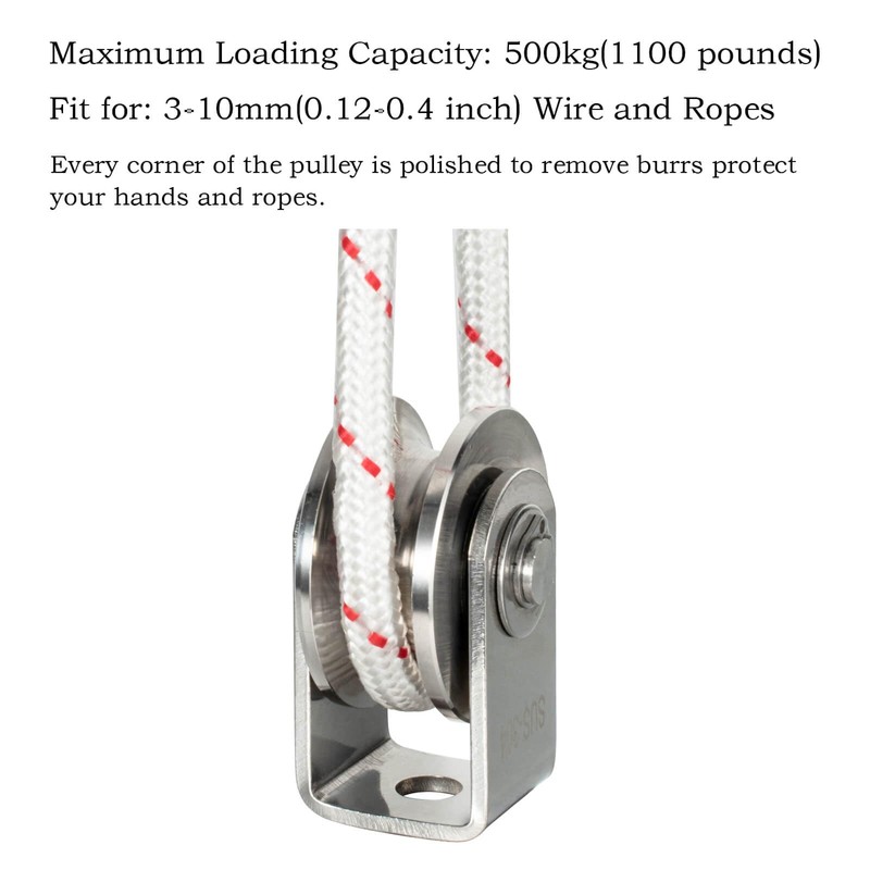 SHINICO Cable Pulley Wheel Heavy Duty, Fixed Pulley Block, Bearing