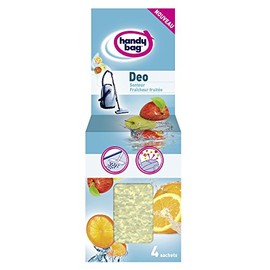 Handy Bag - Deo perle Freschezza fruttata x4 sacchetti - Per aspirapolvere con o senza sacchetto - Fragranza fresca e piacevole - Facile da usare - Adatto per proprietari di animali domestici