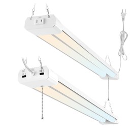 hykolity 4FT LED Shop Light with Reflector,5500LM,3 Power Level&3CCT