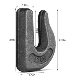 XHMAXE 3/8" Weld On Grab Hooks, 4PCS G70 Heavy Duty Chain Tow Hook