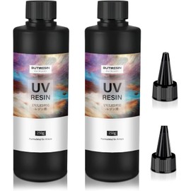 UV Resin 500g UV Epoxy Resin Crystal Clear Ultraviolet Curing Epoxy Resin Kit for DIY Jewelry Making, Craft Decoration - Hard UV Glue Solar Cure Sunlight Activated Resin for Beginner