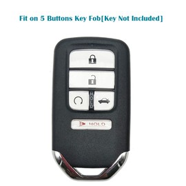 vurbemes 360 Degree Soft TPU Protector Key Fob Cover Case Compatible with 2017 2018 2019 2020 2021 Honda Civic Accord Pilot CR-V Passport Insight EX EX-L Touring 5 Button Key Fob (Green)