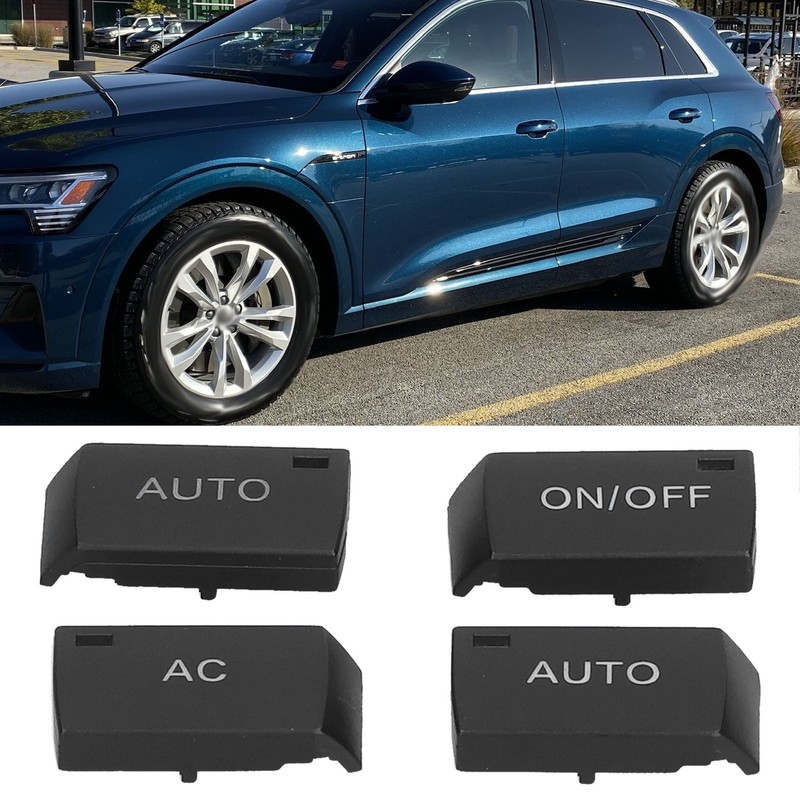 4pcs Air Conditioning Switch Covers A/C AUTO ON/OFF Plastic Black
