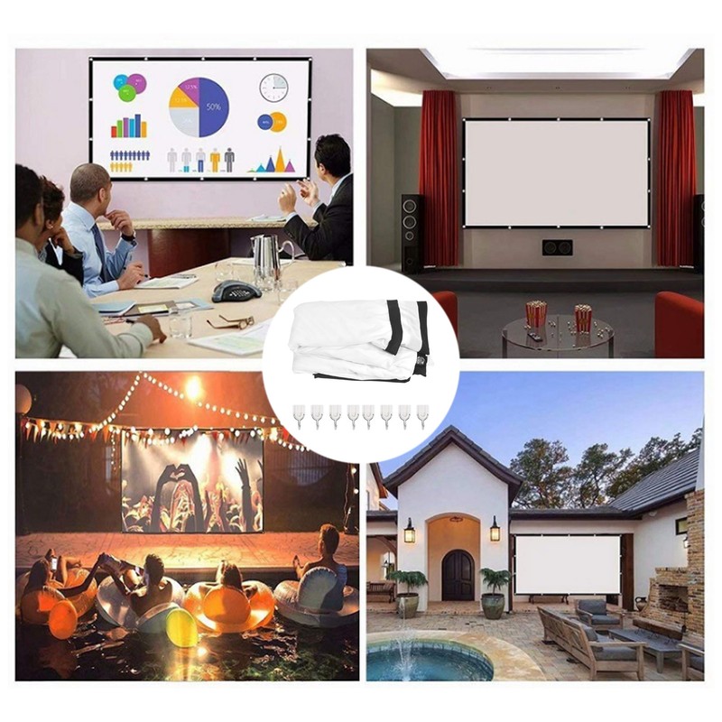 High Definition Projector Screen Foldable Portable Projection Mini Screen for