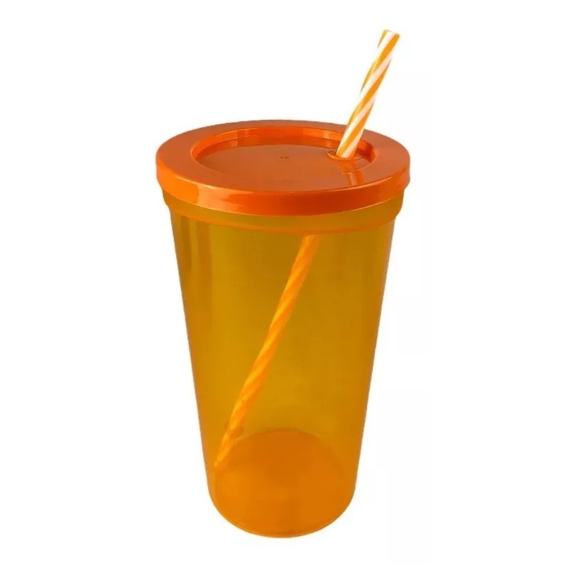 Like Shop Vaso De Plástico Con Popote Yuliana 20 Piezas