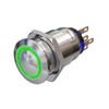 Metzler - Push Button 19mm - LED Ring Lighting Green