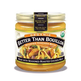 Better Than Bouillon Organic Roasted Chicken Base, Made with Seasoned Roasted Chicken, USDA Organic, Contains 38 Servings Per Jar, 8-Ounce Jar (Pack of 6)