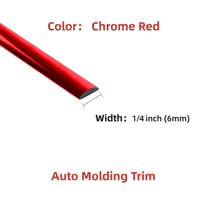 25Ft Width:1/4 inch[6mm] Automotive Car Exterior and Interior Molding Trim