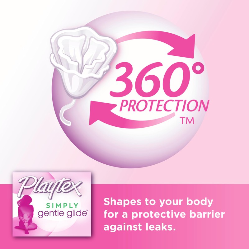 Playtex Simply Gentle Glide Tampons, Ultra Absorbency, Fragrance-Free - 36ct