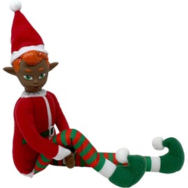 The Original Elf 12' Plush Christmas Elf Doll – Poseable Shelf Sitter with Dangling Legs – Perfect for Christmas Decorations, Toy Elf for Kids, Mini Elf Christmas Elves, and Elf Tree Topper