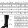 Cozivwaiy Black Knee High Boots for Women Comfortable Block Low