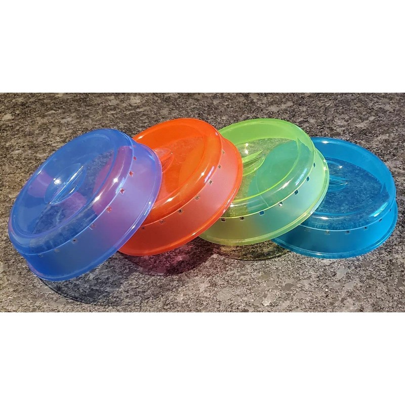 Rock 4 Pack of Microwave Plate Bowl Splatter Cover. Keep