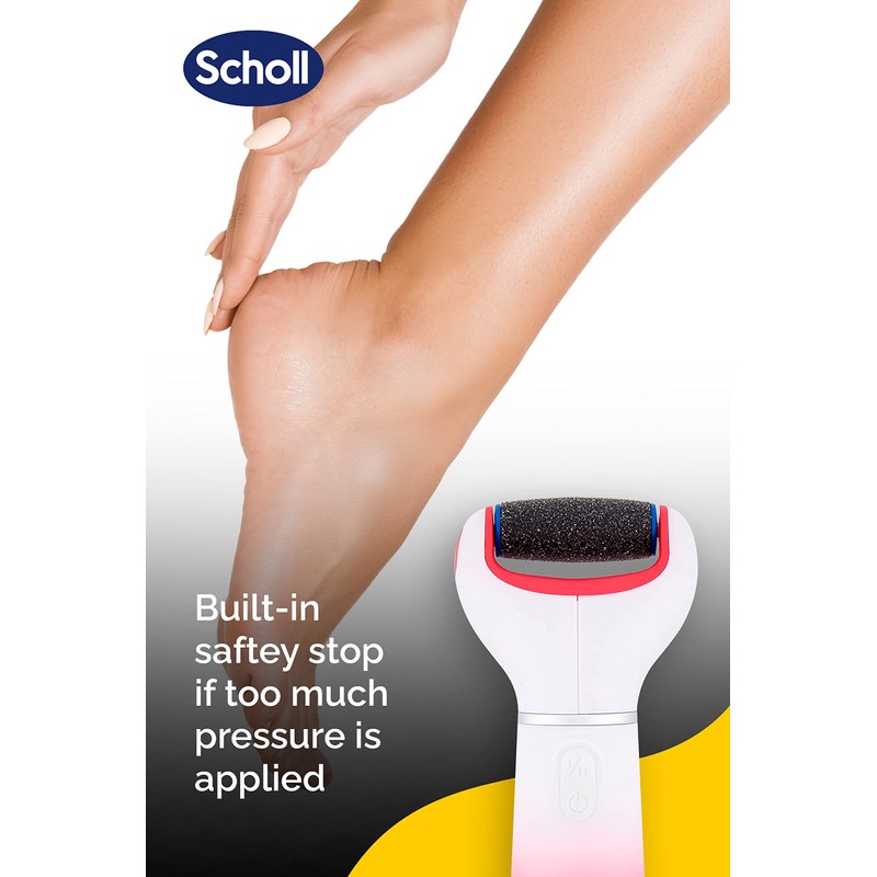 Scholl Velvet Smooth Electronic Foot File, Pink