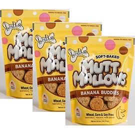 Lazy Dogs Mutt Mallows Soft Baked Dog Treats Banana Buddies 5 oz Bag