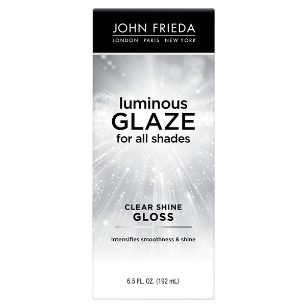 John Frieda 15101 Clear Shine Gloss, 6.5 Ounce Shine Enhancing Glaze, Designed to Fill Damaged Areas for Smooth, Glossy Hair