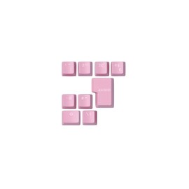 Glorious Gaming 9x ABS Doubleshot Keycaps V2 (UK English Expansion Set) - Dual Moulded Design, Guaranteed to Never Fade, RGB Friendly with Clear Legends, Fits MX-Style Stems, UK English Layout - Pink