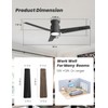 CJOY Ceiling Fan with Lights, 52 Inch Low Profile Ceiling