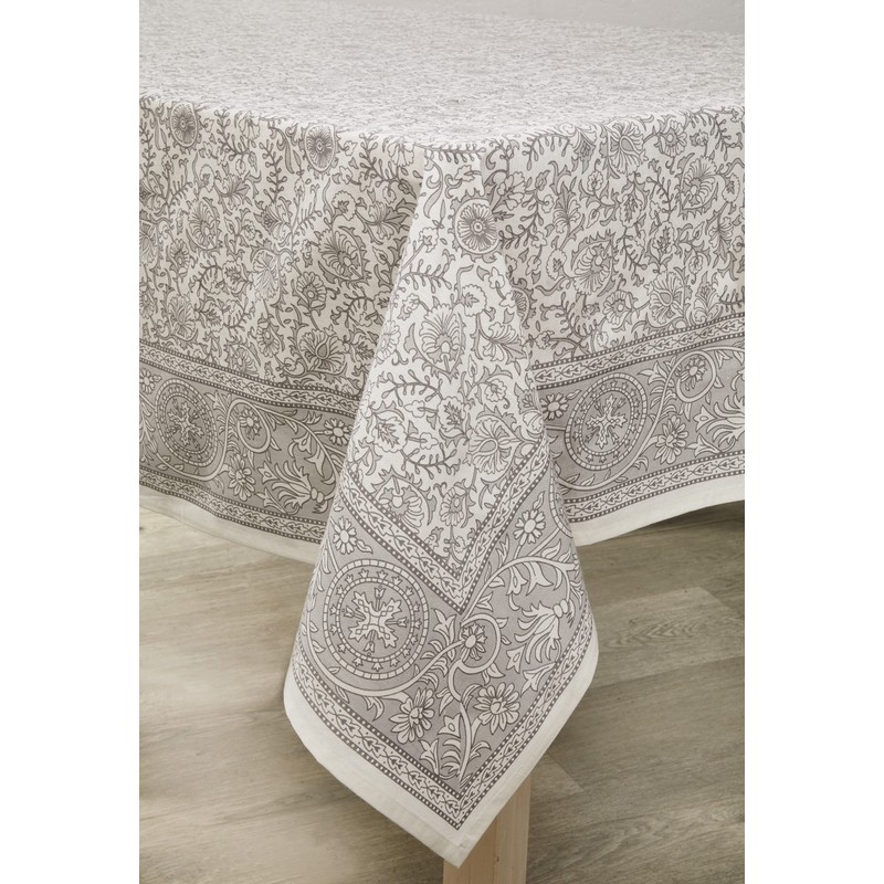 MySmartBuy Square Cotton Tablecloth - 52x52 Pink Squared Indian Hand