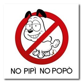 No pooping and peeing for dogs PVC sign