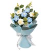 Fenteer Crochet Flower Bouquet Already Made Hand Woven Bouquet Mother